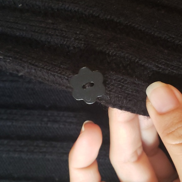 Chocolate Kisses, Medium, Black Button Cardigan - Picture 2 of 3